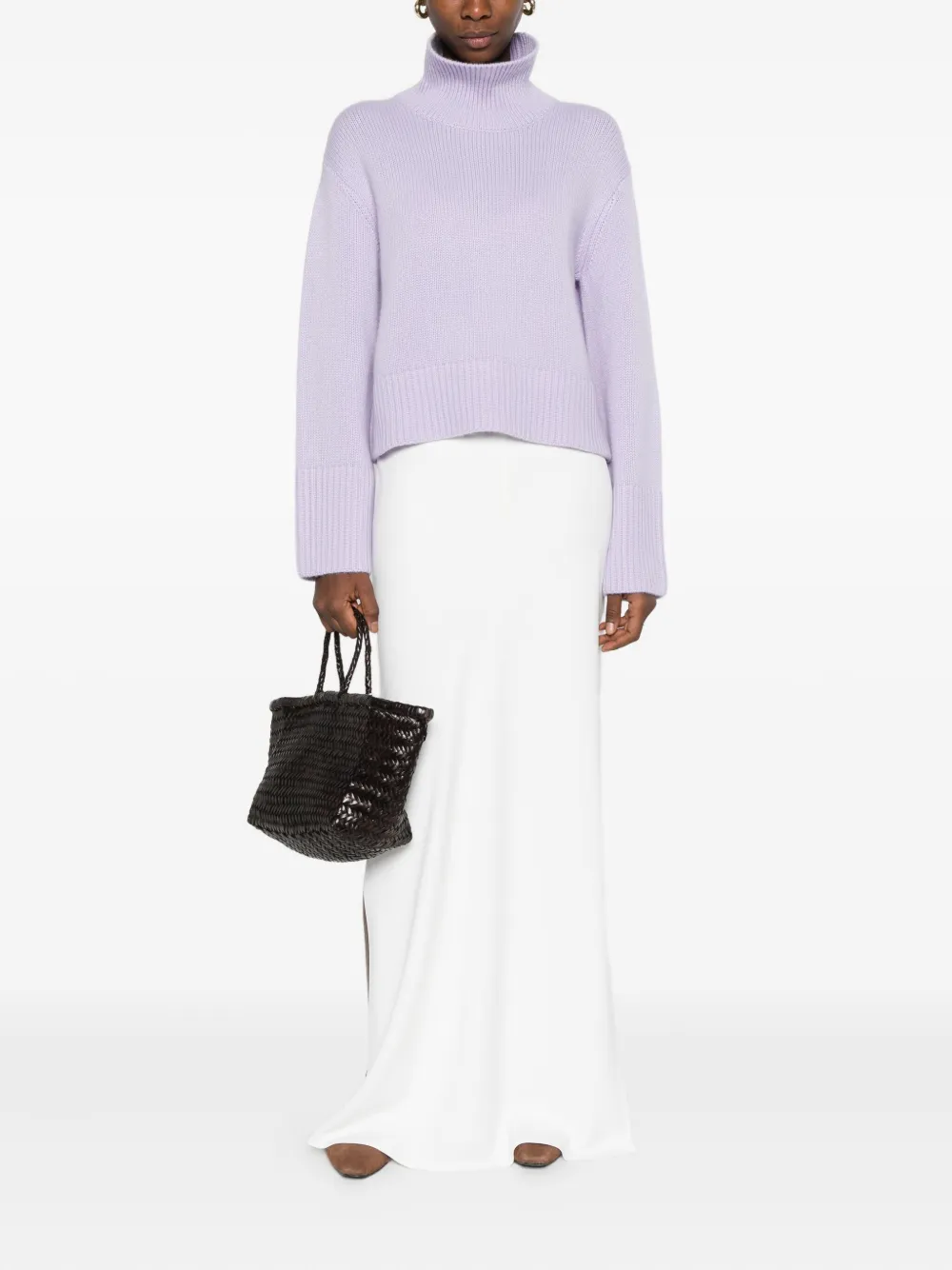 Lisa Yang Fleur Roll-neck Sweater In Purple