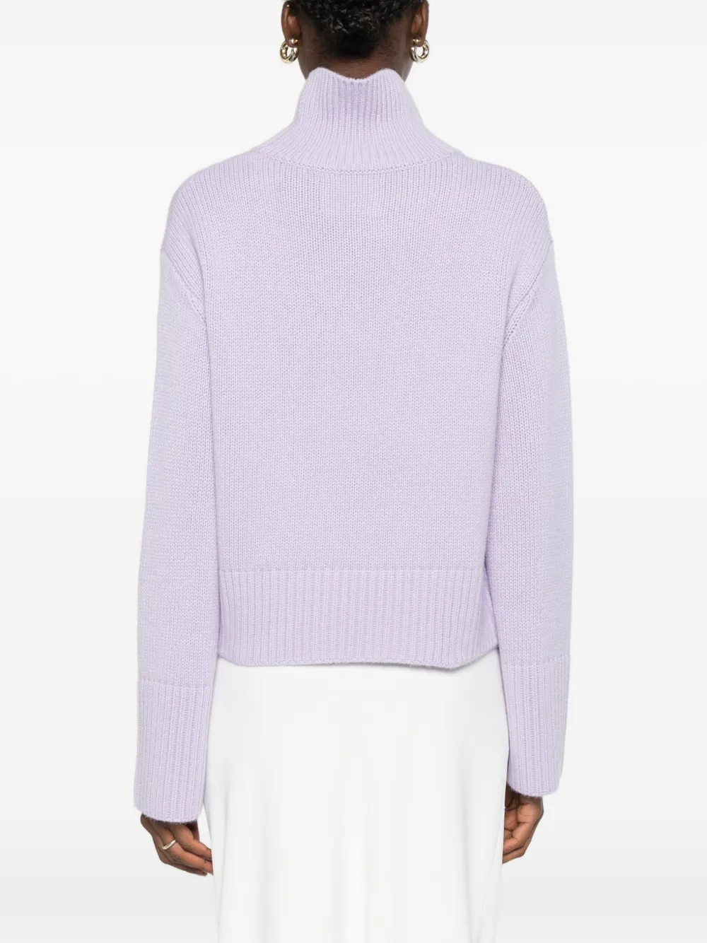 Lisa Yang Fleur Roll-neck Sweater In Purple