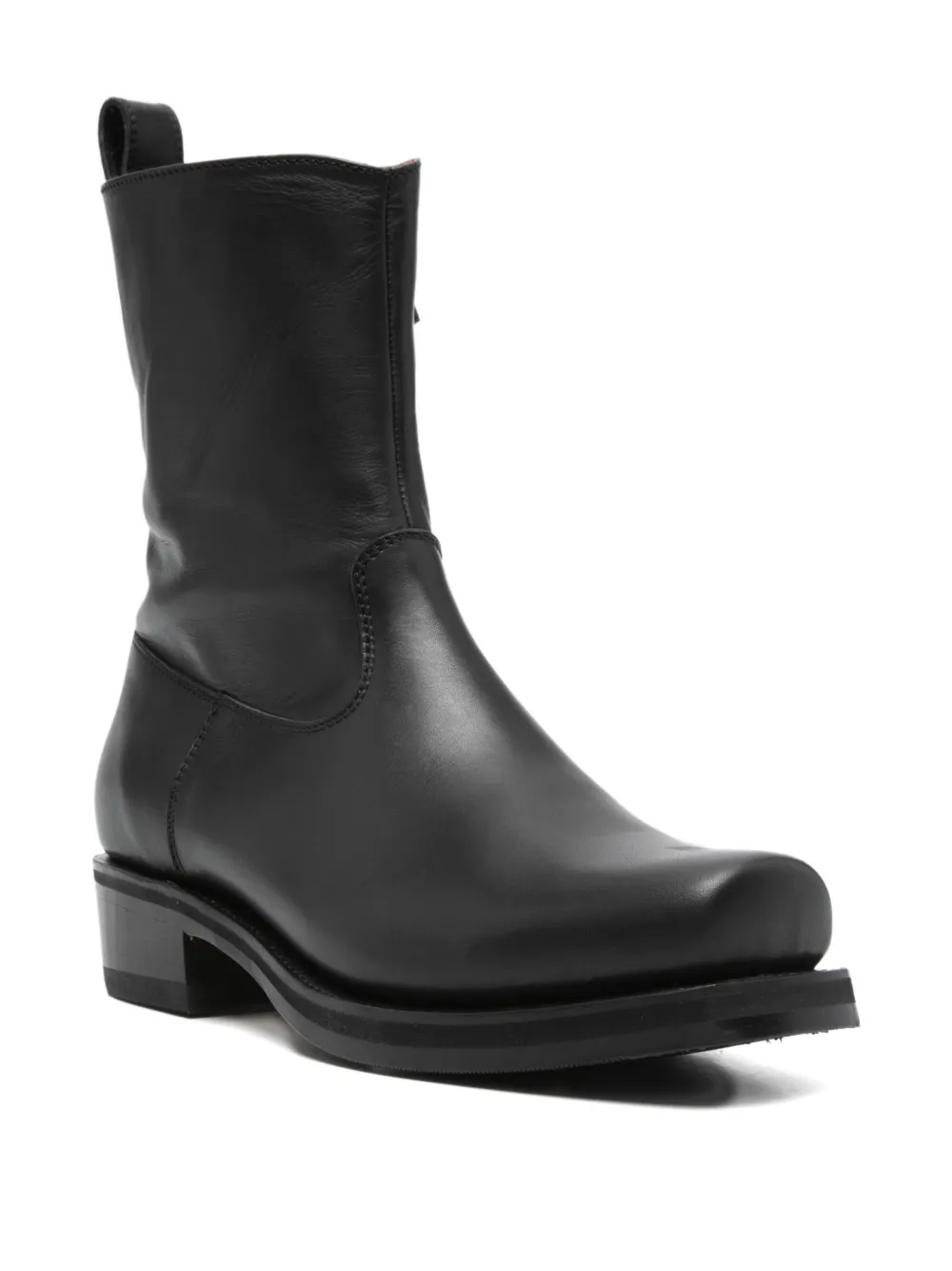 Won Hundred 40mm Barcelona Square-toe Boots In Black