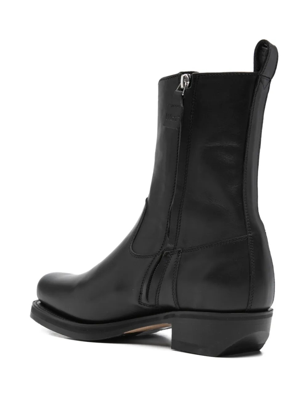 Won Hundred 40mm Barcelona Square-toe Boots In Black