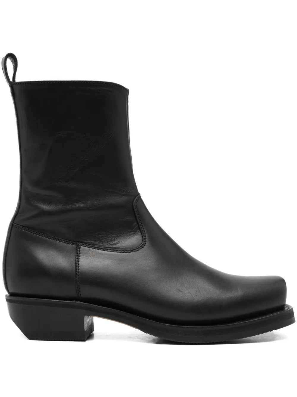 Won Hundred 40mm Barcelona Square-toe Boots In Black