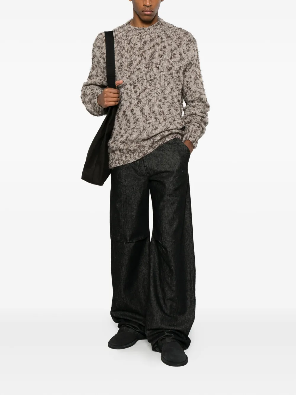 Hope Leo Spotted-pattern Sweater In Brown