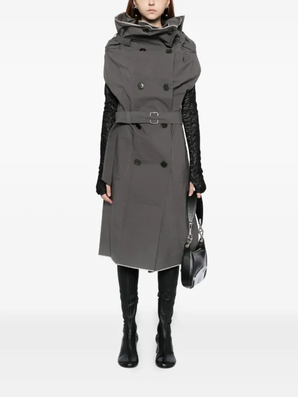 Carol Christian Poell Self Edge Metre Coat | Grey | FARFETCH