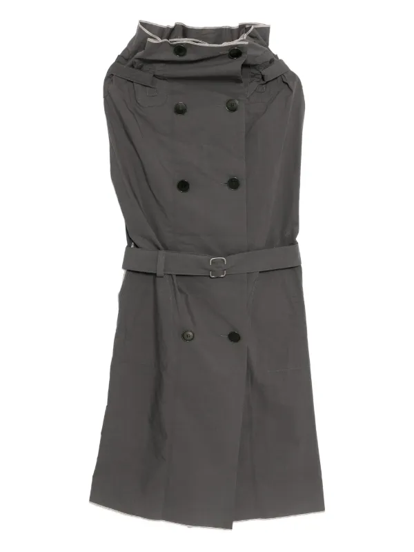 Carol Christian Poell Self Edge Metre Coat | Grey | FARFETCH