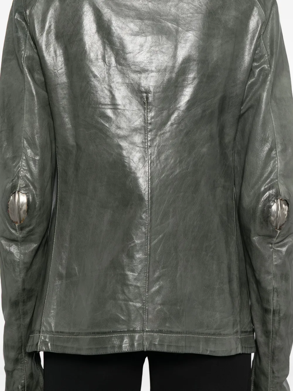 Carol Christian Poell Prosthetic Lederjacke In Gray