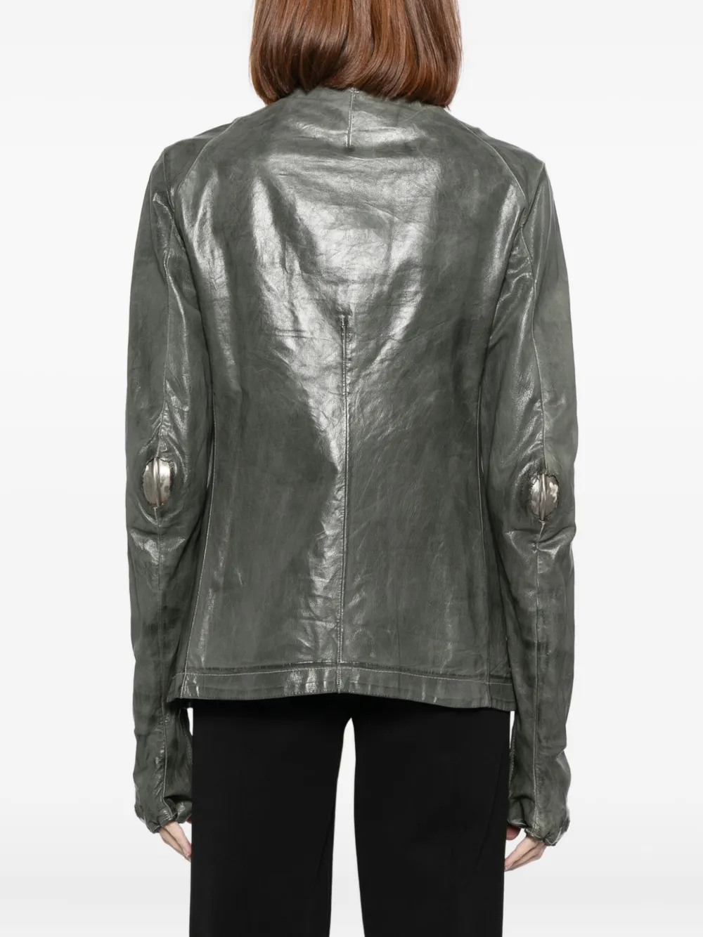 Carol Christian Poell Prosthetic Lederjacke In Gray