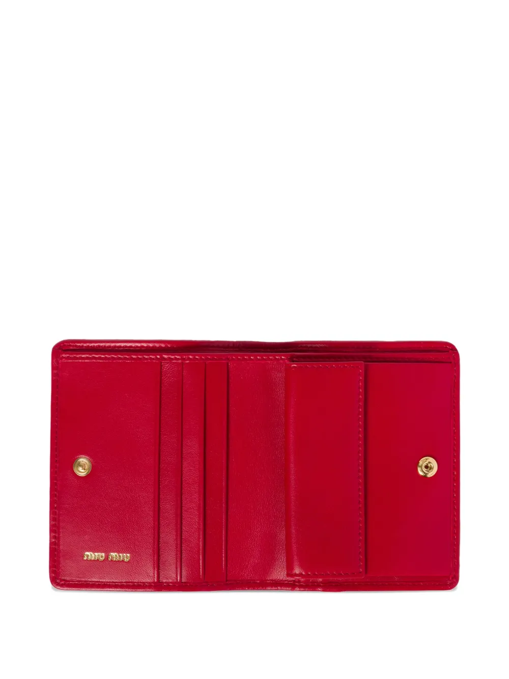 Miu small matelassé wallet Rood