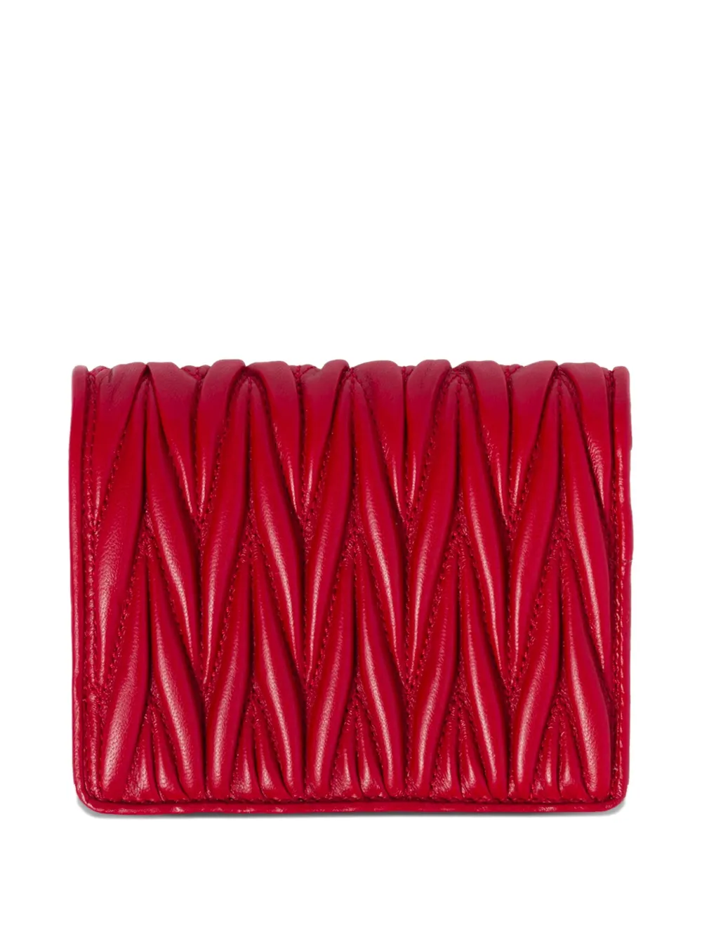 Miu Miu small matelassé wallet - Rood