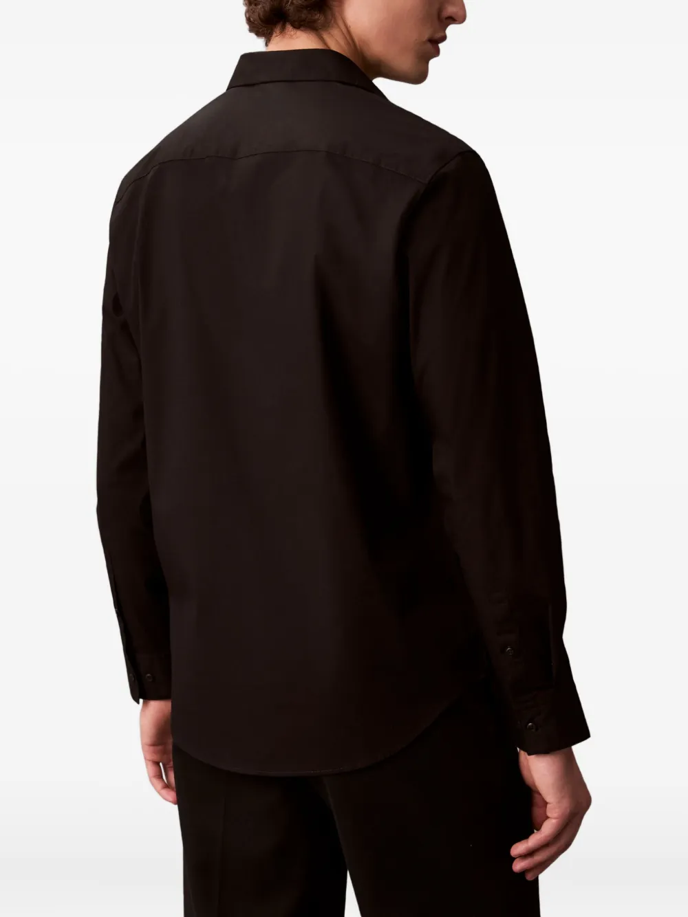 Calvin Klein Long-sleeved Shirt In Black