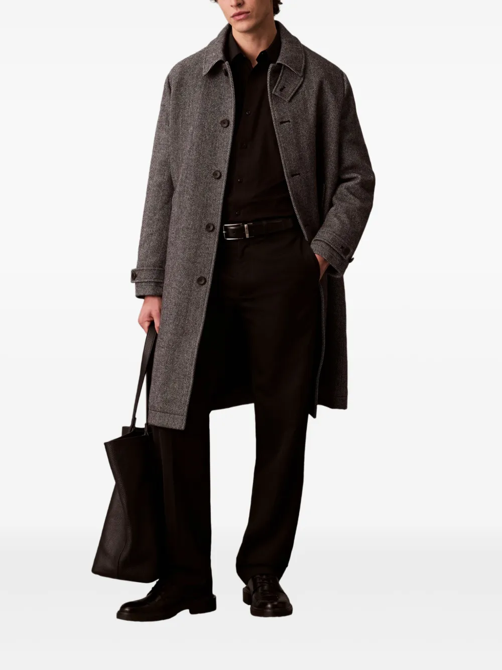 Calvin Klein Long-sleeved Shirt In Black