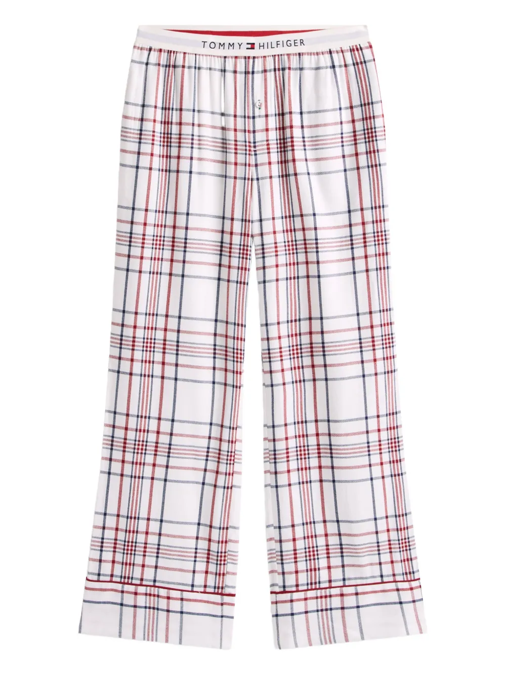 Tommy Hilfiger Plaid-pattern Pyjama Set In White