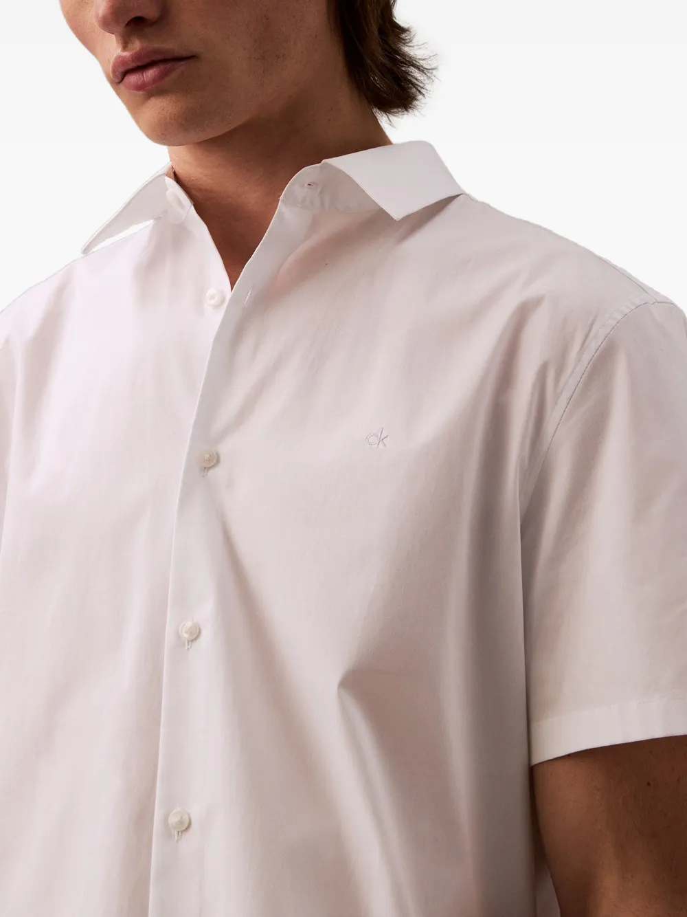 Calvin Klein overhemd met korte mouwen Wit