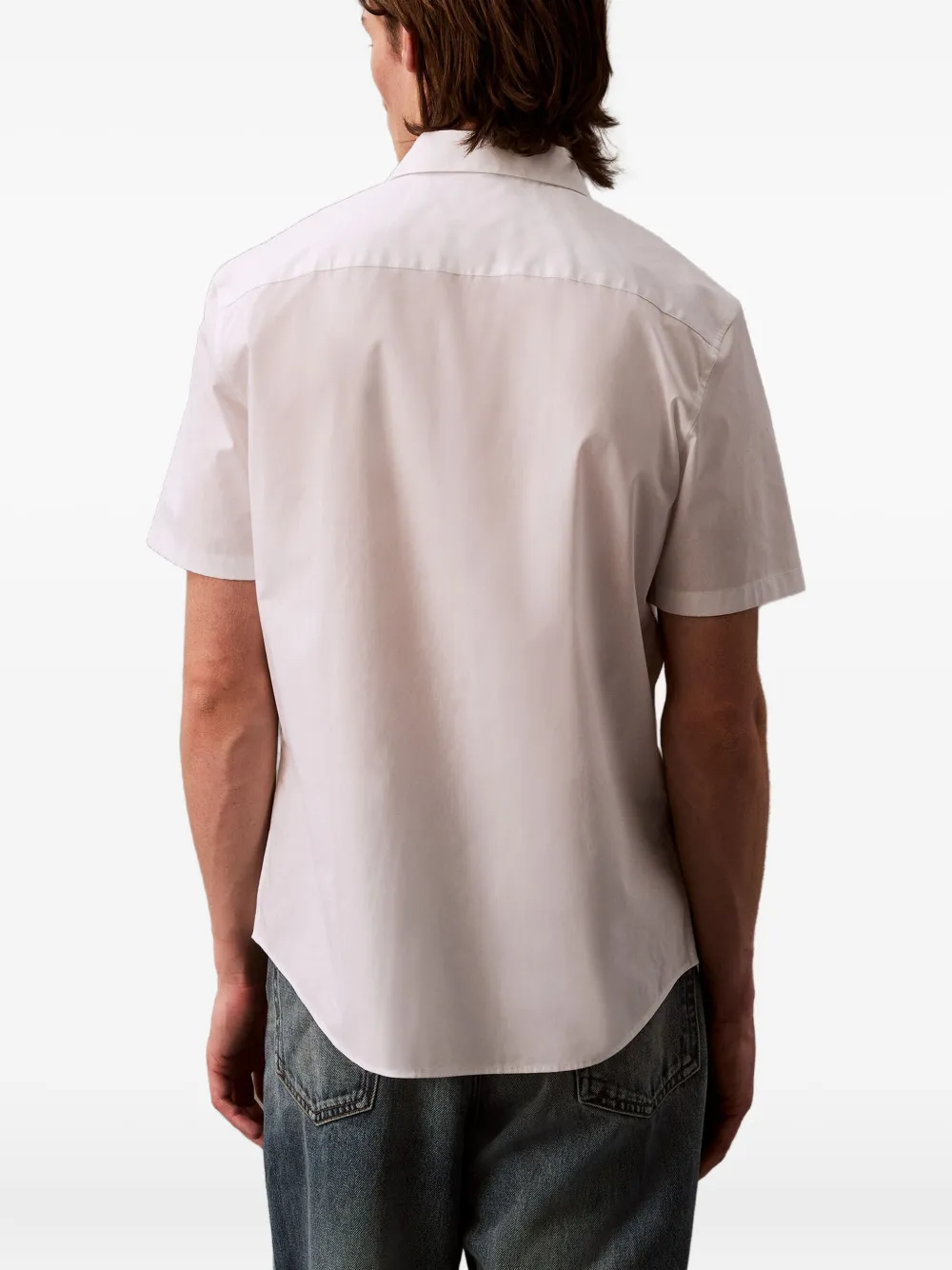 Calvin Klein overhemd met korte mouwen Wit