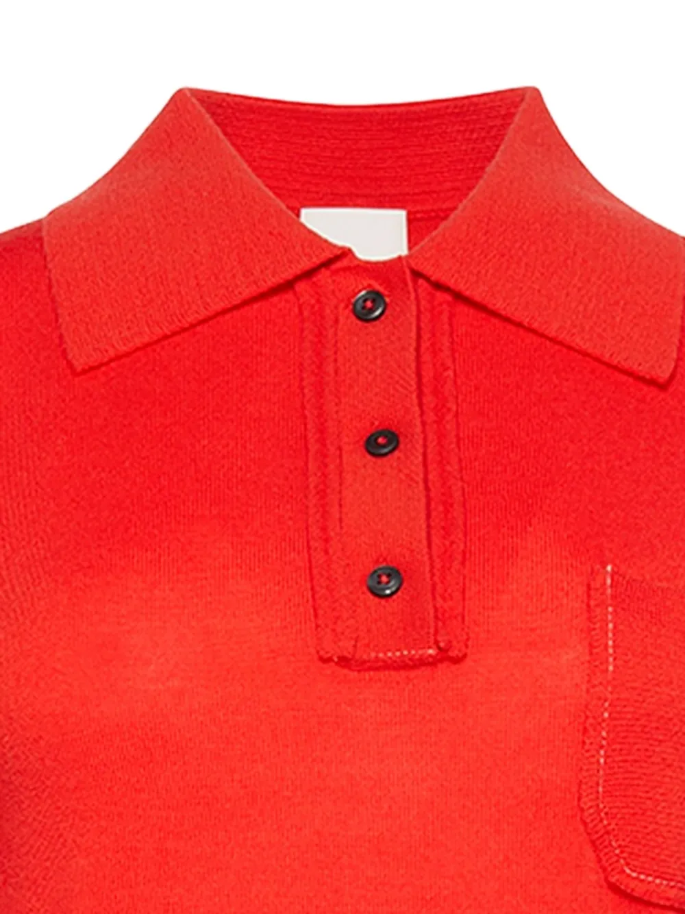Calvin Klein Polotop met borstzak en knopen - Rood