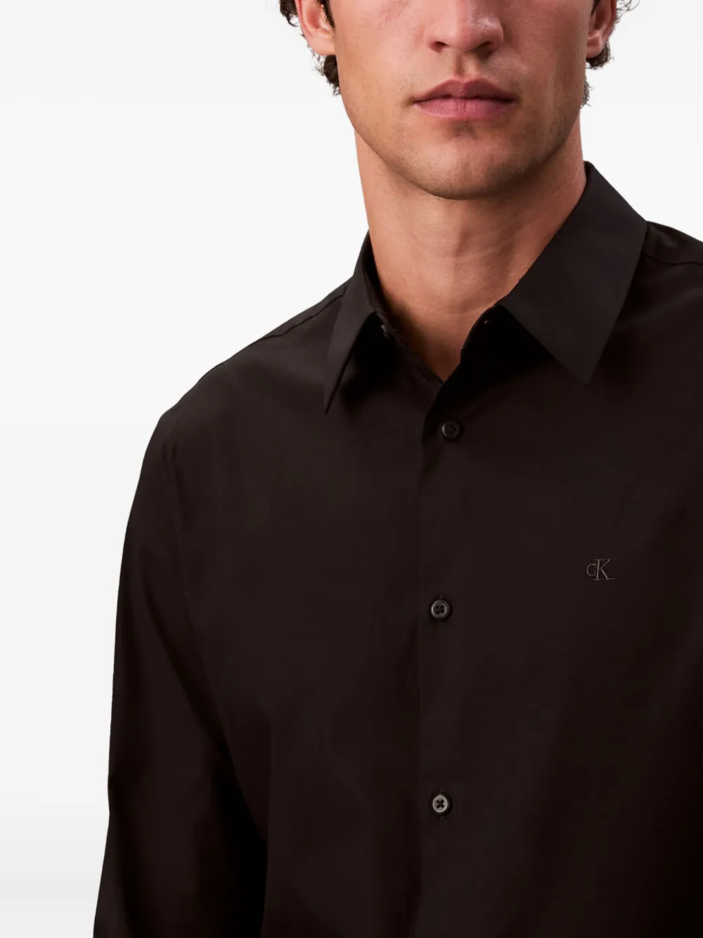 Calvin Klein Overhemd met lange mouwen Zwart