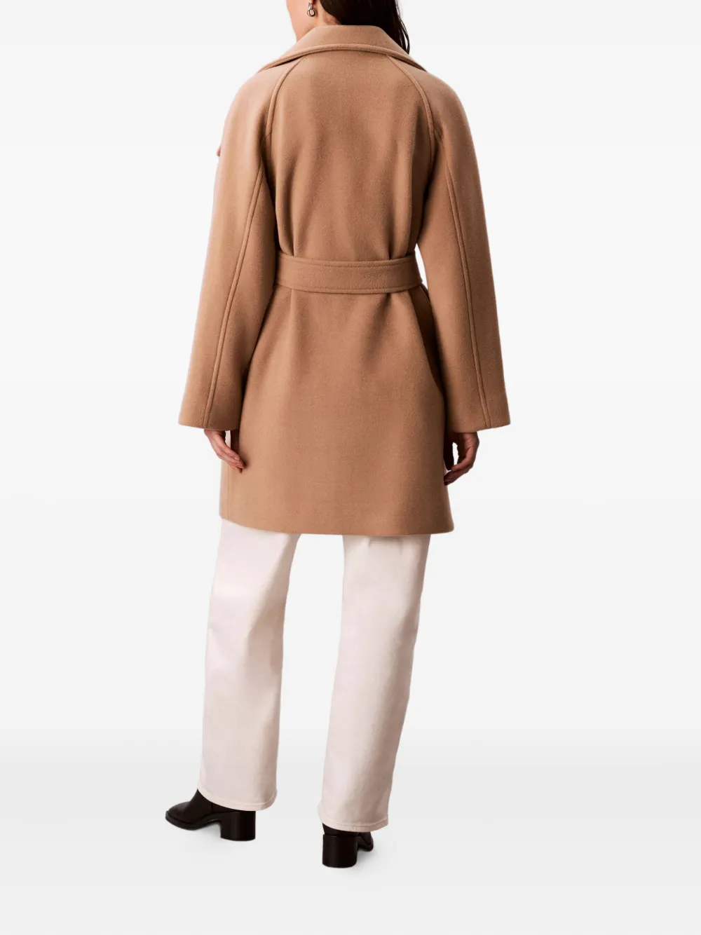 Calvin Klein Jas met ceintuur Beige