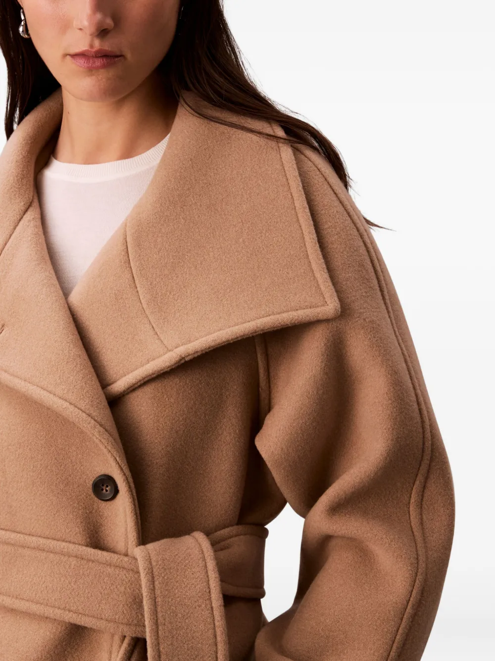 Calvin Klein Jas met ceintuur Beige