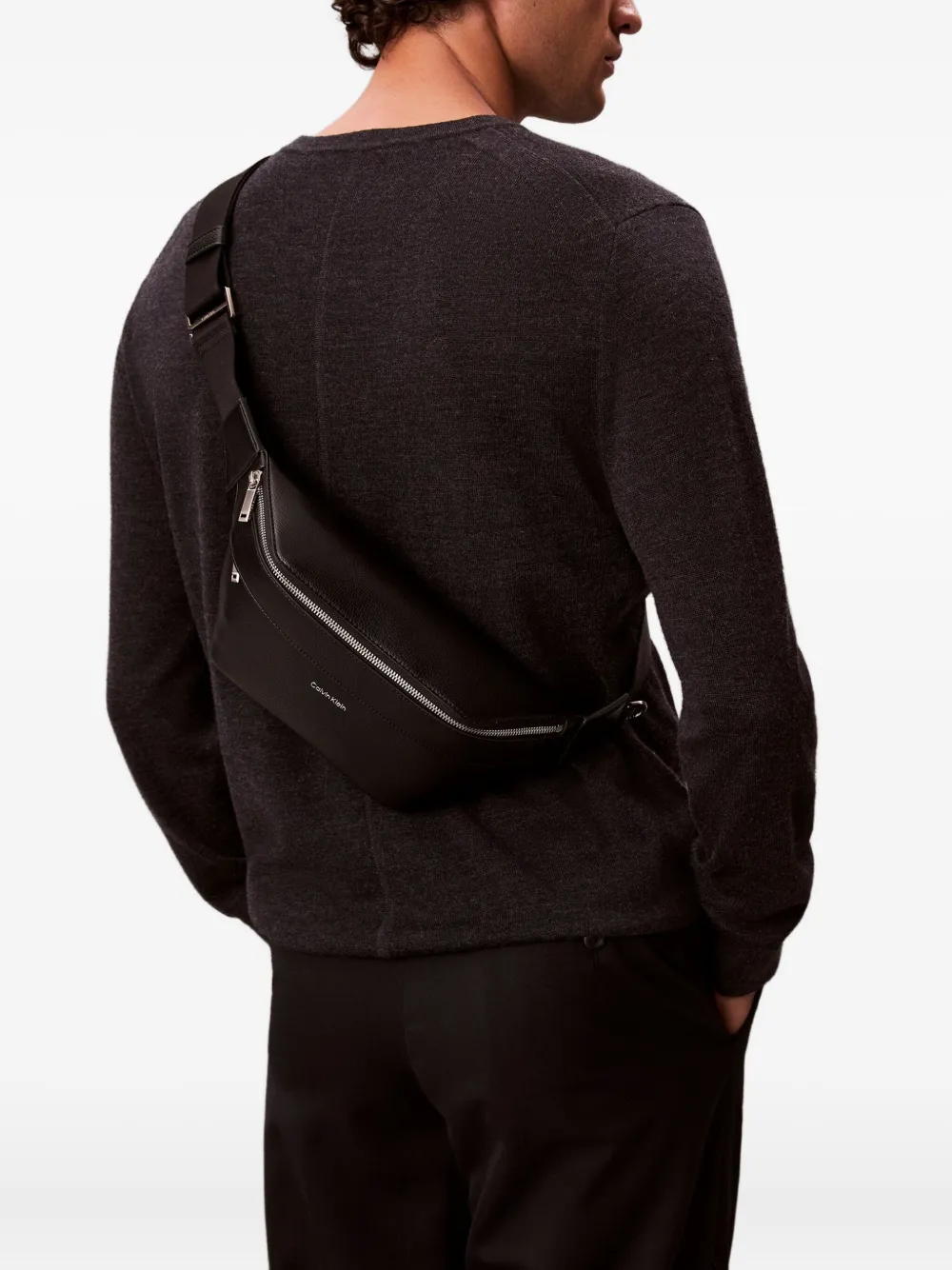 Calvin Klein Zip-fastening Belt Bag In Black