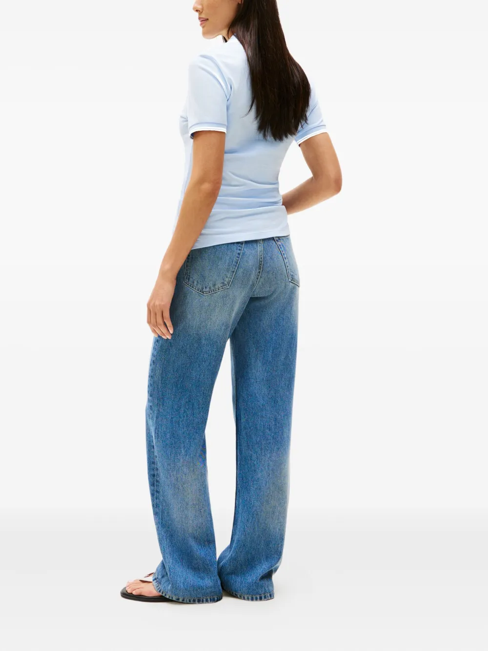 Tommy Hilfiger 1985 V-neck Logo T-shirt In Blue