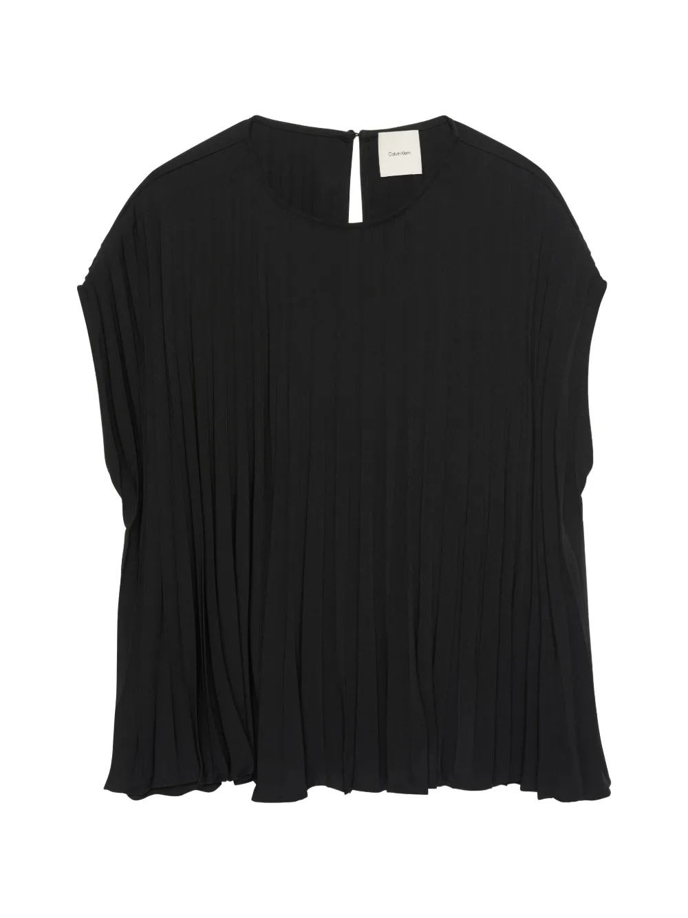 Calvin Klein Top smanicato plissettato - Nero