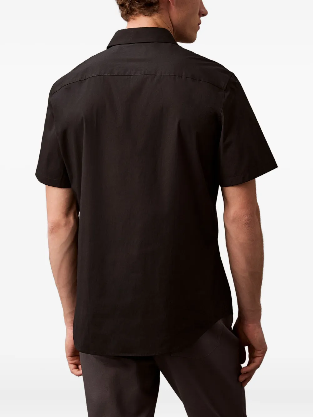 Calvin Klein overhemd met korte mouwen Zwart
