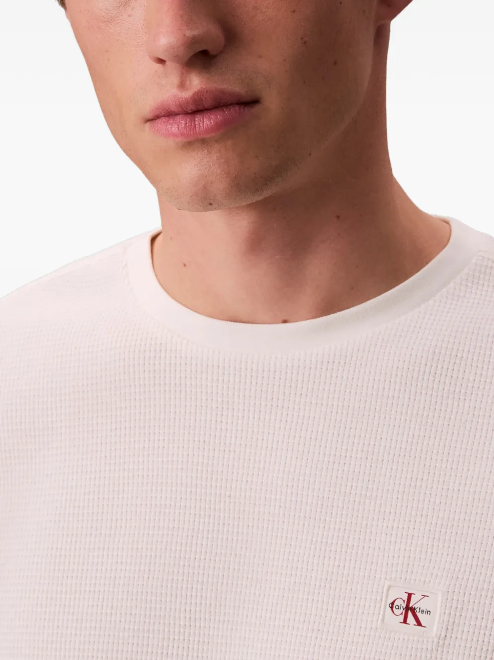 Calvin Klein Jeans T-shirt met lange mouwen Beige