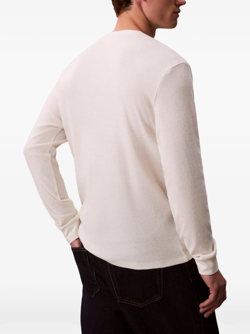 Calvin Klein Jeans T-shirt met lange mouwen Beige