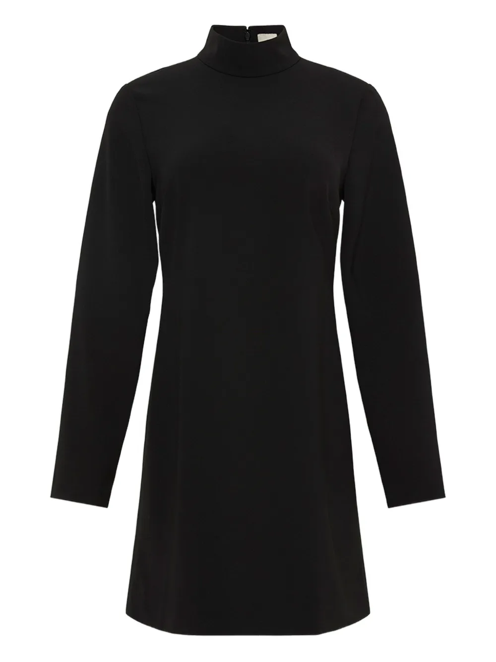 Calvin Klein Abito corto con collo alto e maniche lunghe - Nero