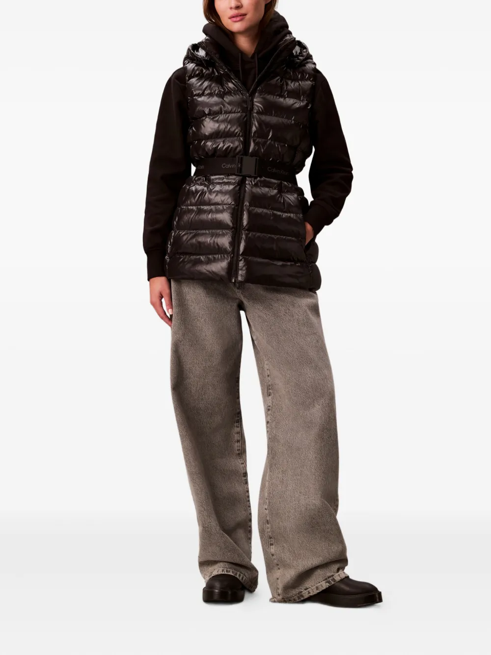 Calvin Klein hooded belted gilet | Waistcoats & Gilets | Image 2