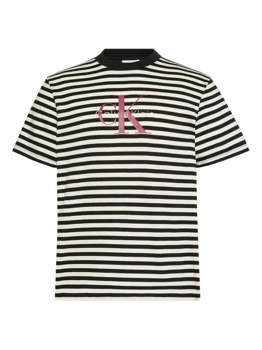 Calvin Klein Jeans Est.1978 Striped Logo T-shirt In Multi