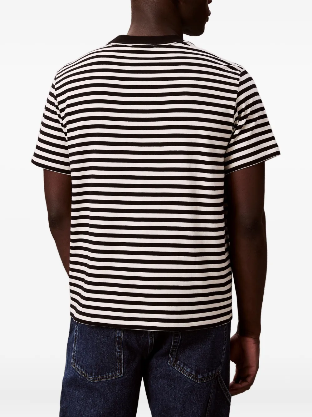 Calvin Klein Jeans Est.1978 Striped Logo T-shirt In Multi