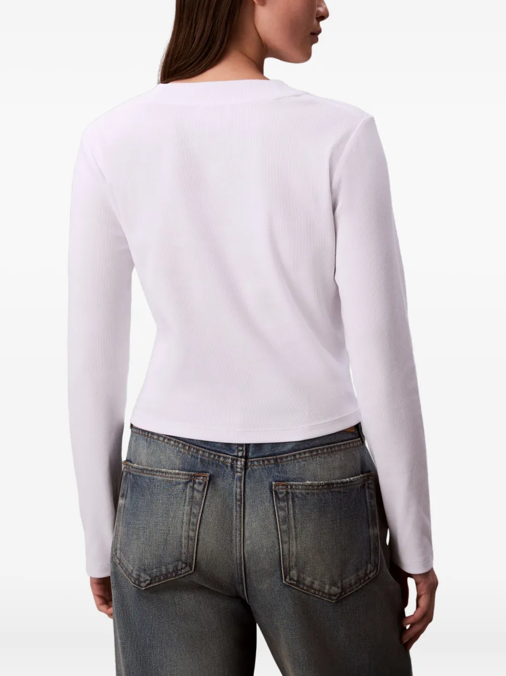 Calvin Klein Jeans Top met lange mouwen Wit