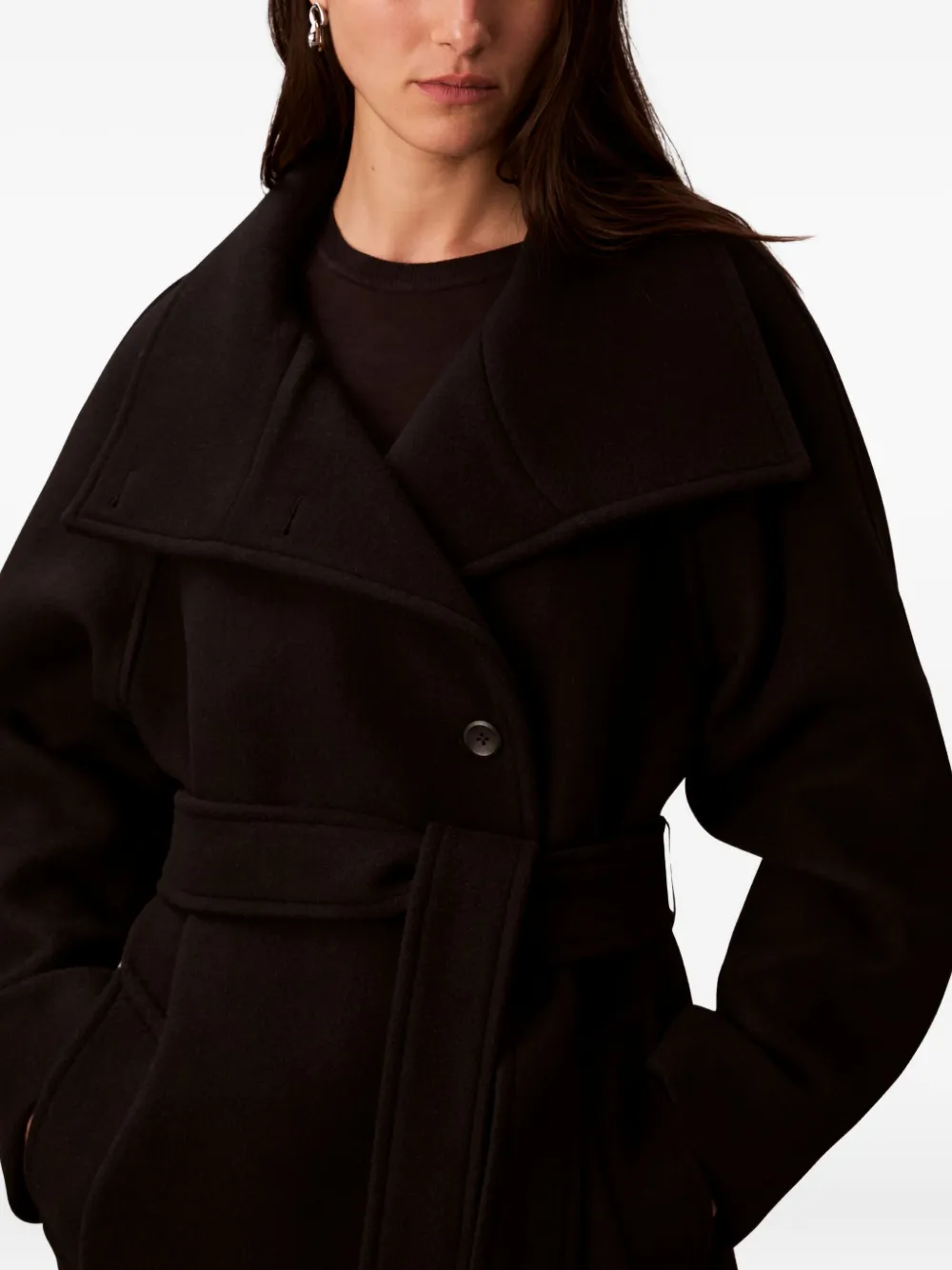 Calvin Klein Jas met ceintuur Zwart