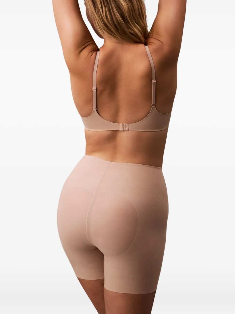 Calvin Klein Underwear Sheer-panel Shaping Shorts In Neutral