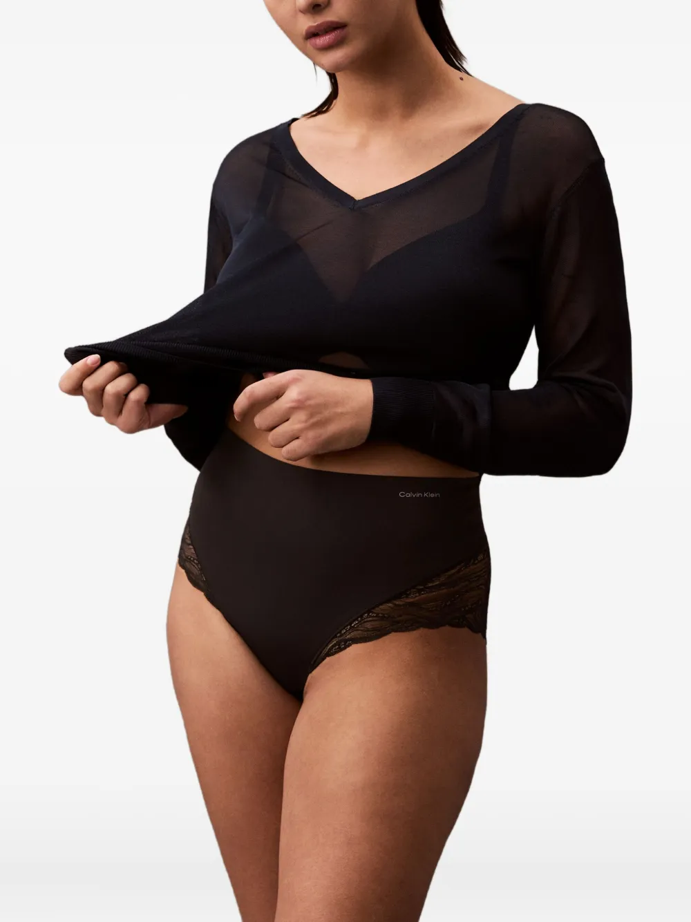 Calvin Klein Underwear Lace Briefs In Black