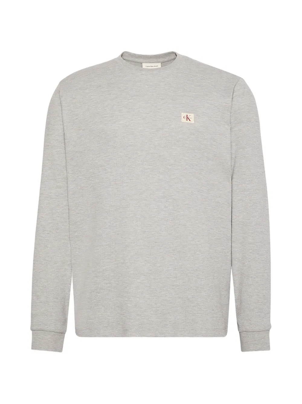 Calvin Klein Jeans long-sleeve patch T-shirt - Grigio