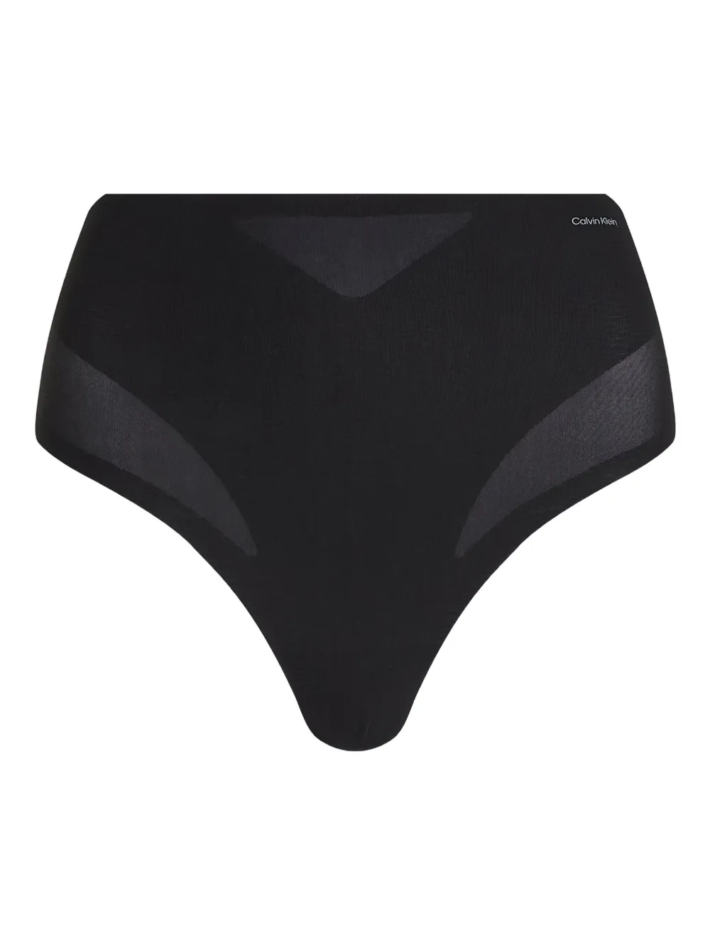 Calvin Klein Underwear Logo Sheer Briefs In Black