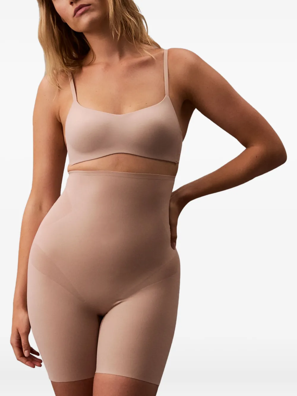 Calvin Klein Underwear High-waisted Shaping Shorts In Animal Print