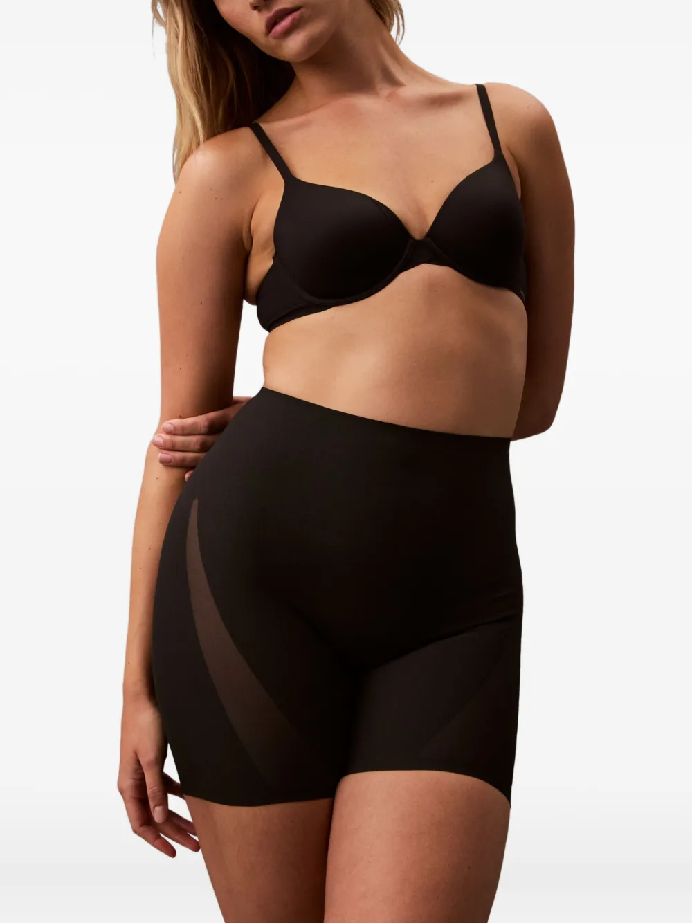 Calvin Klein Underwear High-waisted Shorts In Black