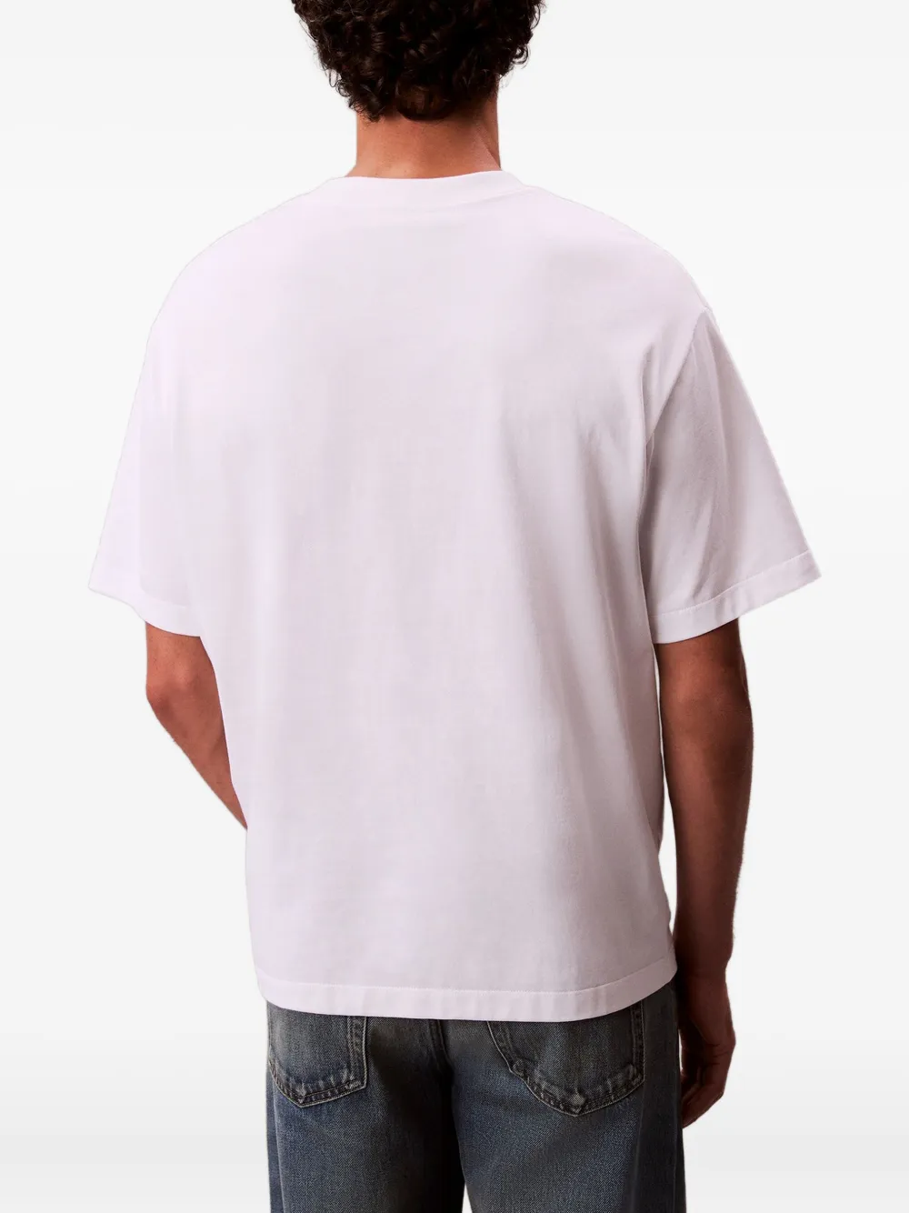 Calvin Klein Jeans Est.1978 Embroidered Short-sleeved T-shirt In White