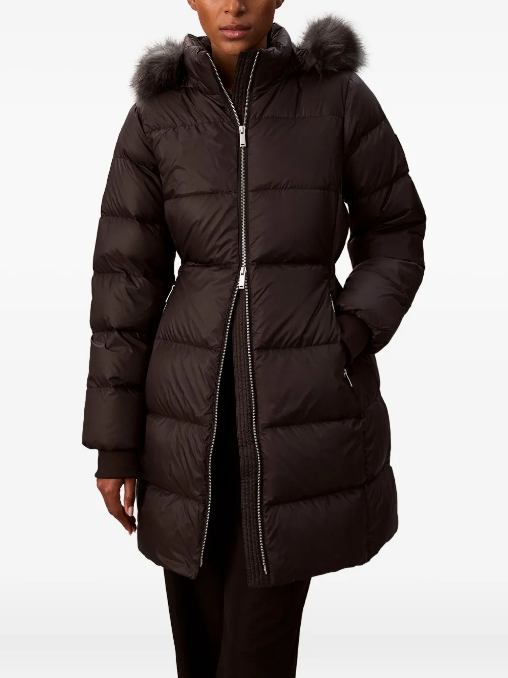 Calvin Klein zipped-up coat | Black | Image 1