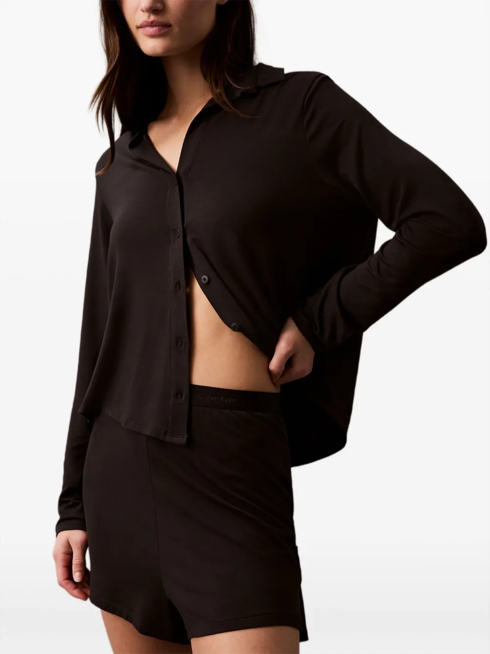 Calvin Klein Underwear Elasticated-waistband Shorts In Brown