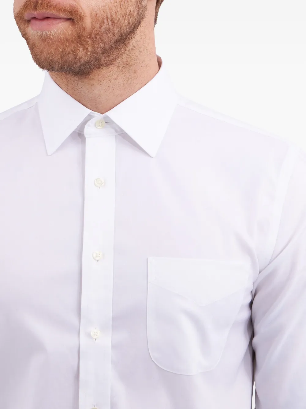 Brooks Brothers Overhemd met gespreide kraag Wit
