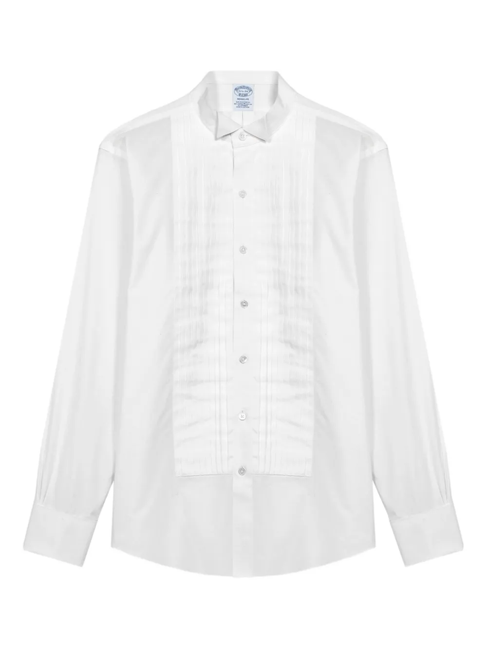 Brooks Brothers collar pleated-detail shirt - Bianco