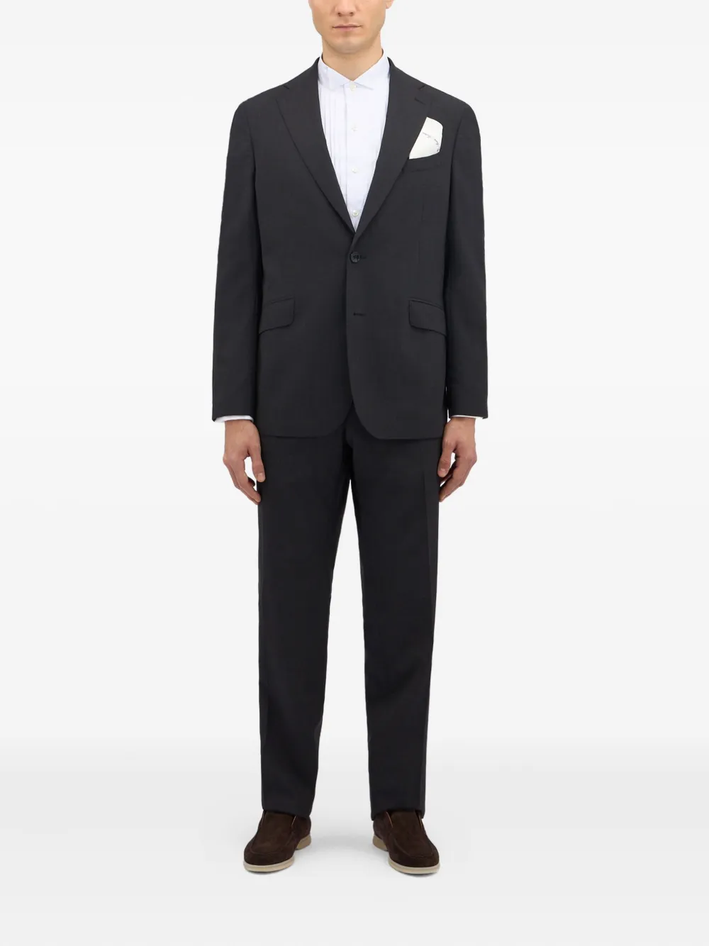 Brooks Brothers collar pleated-detail shirt - Wit