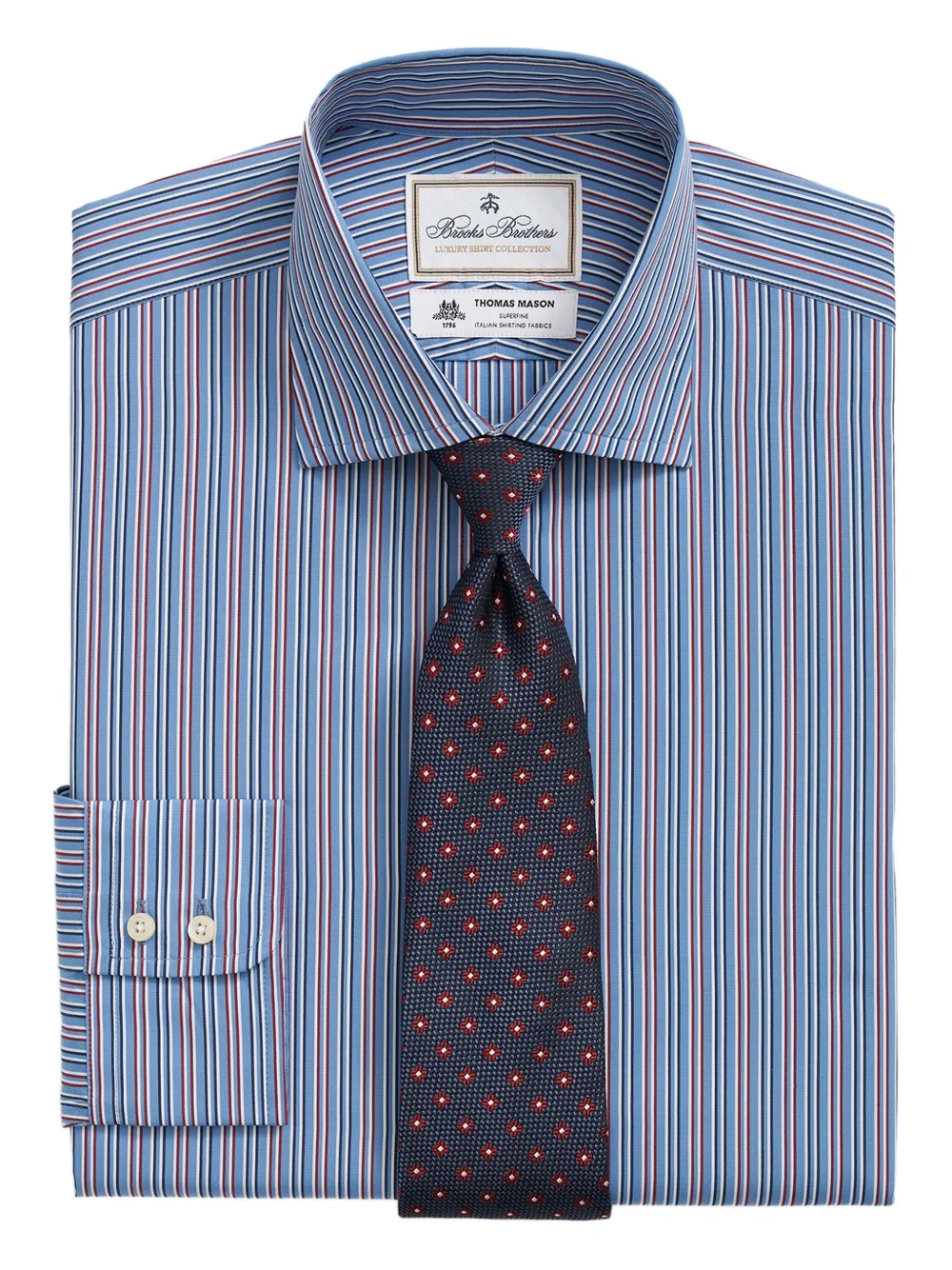 Brooks Brothers x Thomas Mason Camicia a righe - Blu