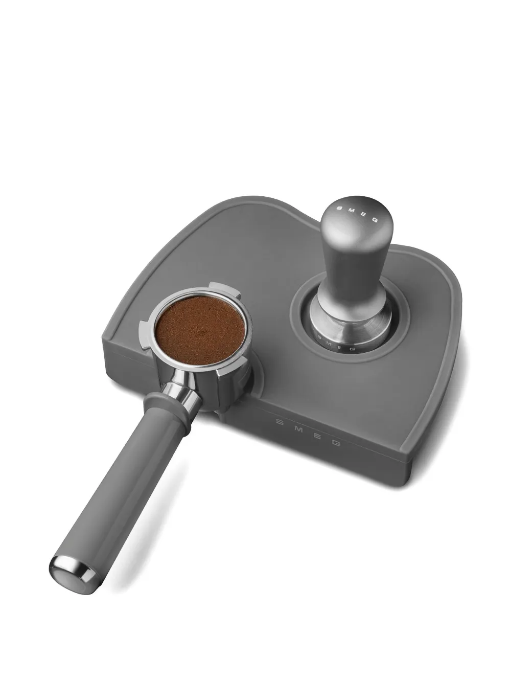 Smeg stainless steel Espresso coffee tamping set | Grey | Image 1