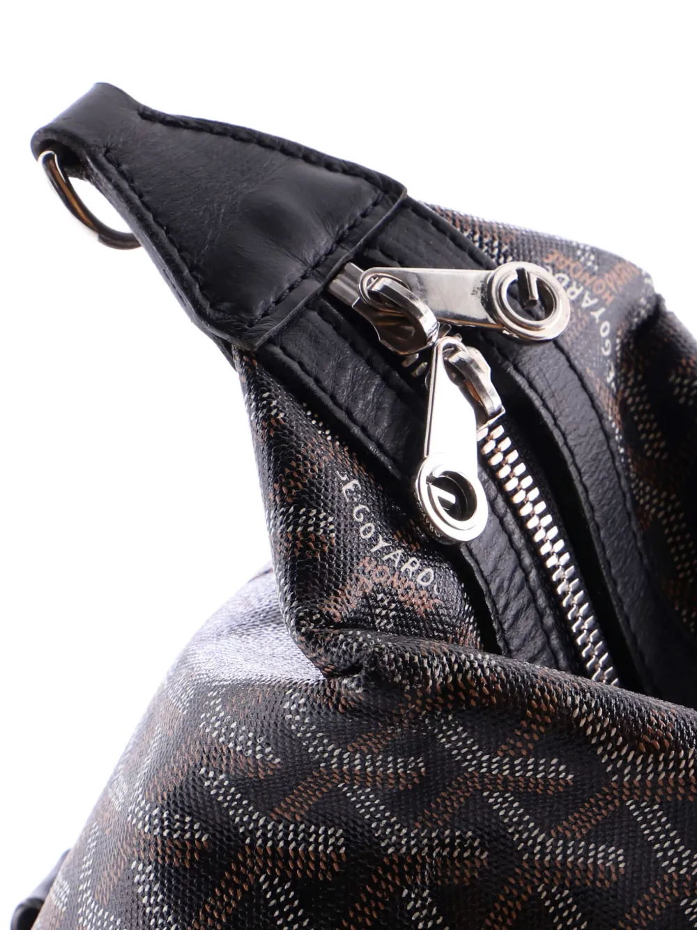 Pre-owned Goyard Boeing Travel Bag Coated Canvas 30 Satchel In Brown