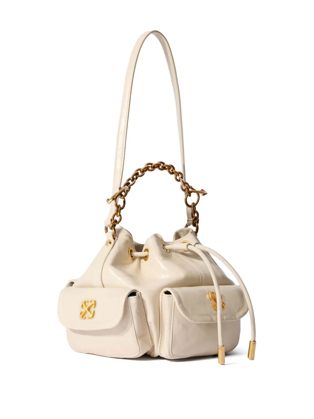 Off-white Dumbo.b Bucket Bag In Neutral