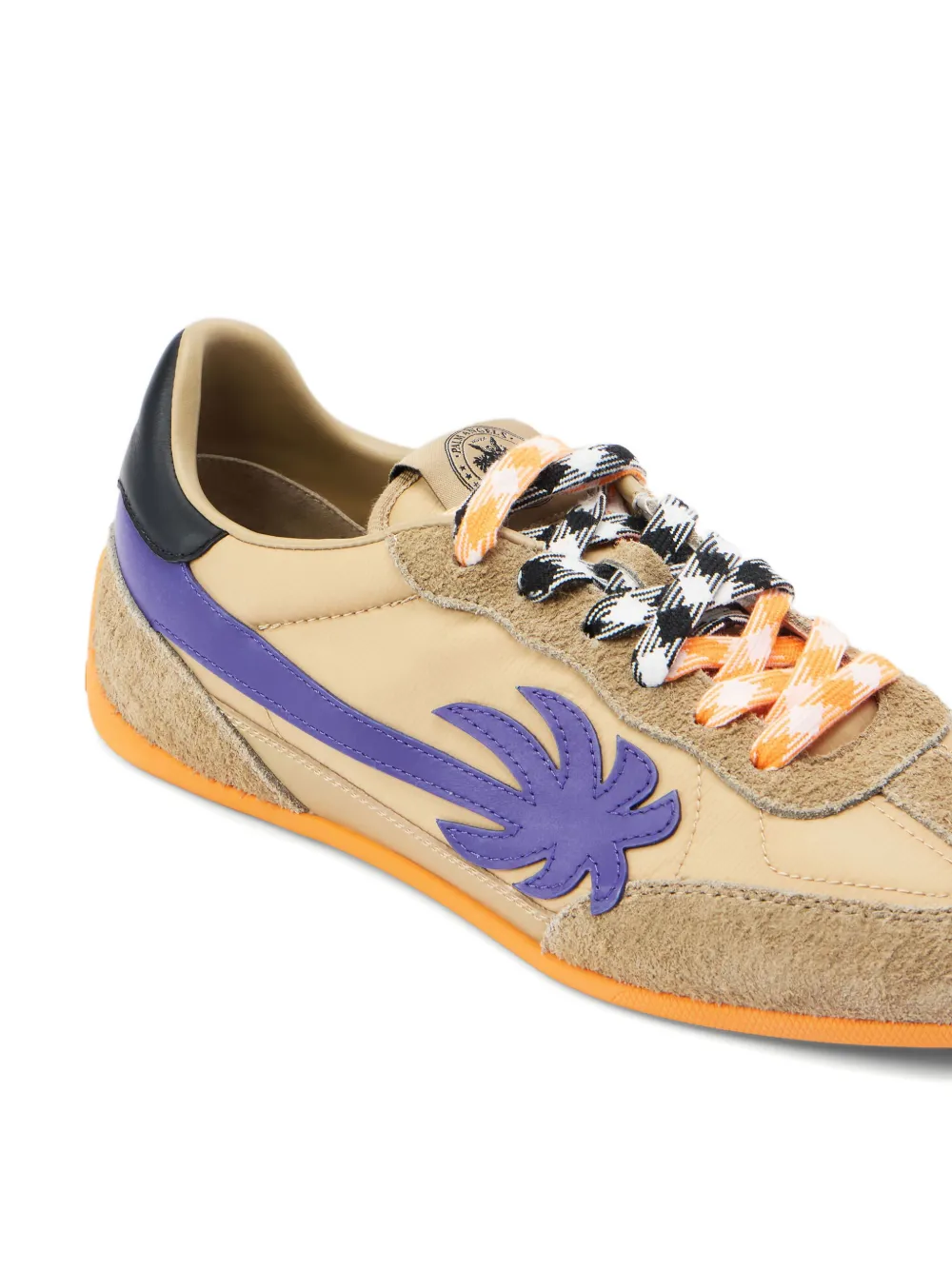 Palm Angels PA 5 suède sneakers met palmboom Beige